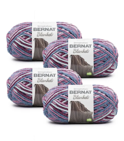 Bernat Big Ball Blanket Yarn in Purple Sunset