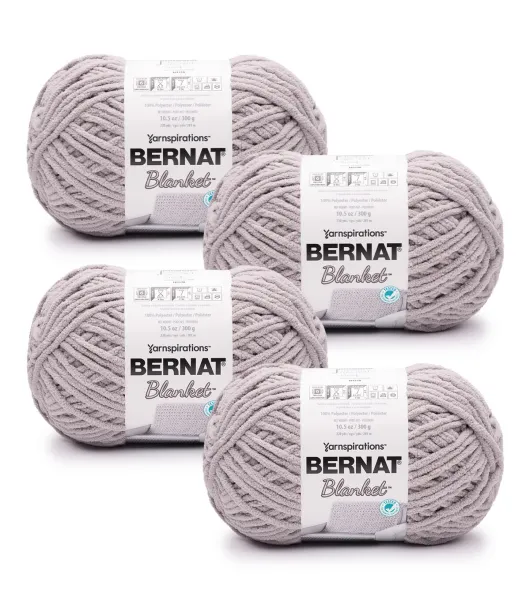 Bernat Blanket Yarn Big 10.5 oz Skein in Vintage White (Cream) No Dye Lot