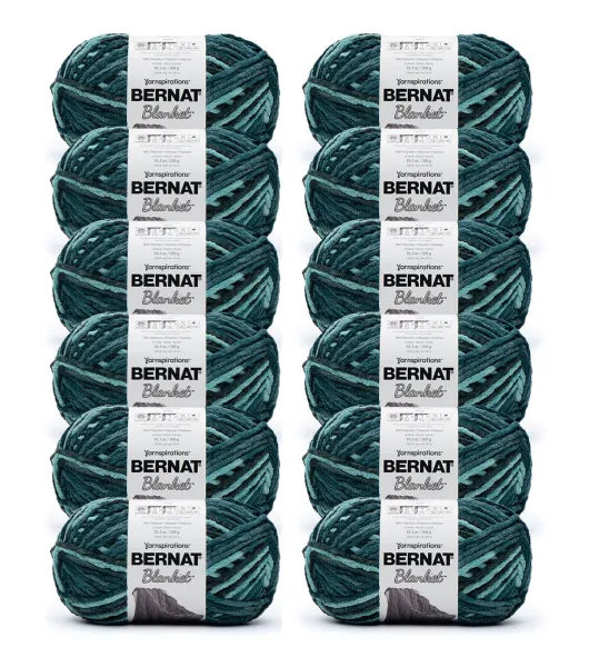 Bernat Blanket Yarn Super Soft, 300g/10.5oz Teal Dreams 