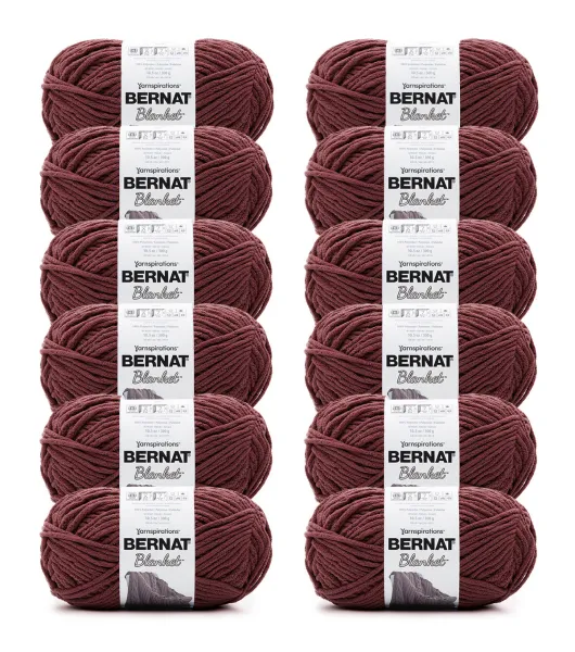 Bernat Blanket Yarn Burgundy And Grey