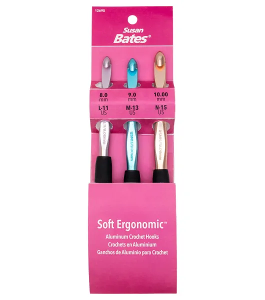 Ergonomic Aluminum Crochet Hooks 