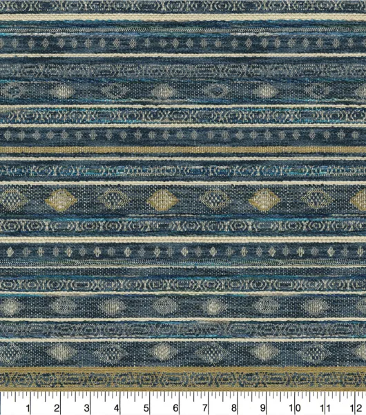 PKL Studios Lapis Trailhead Stripe Chenille Fabric by P/K Lifestyles