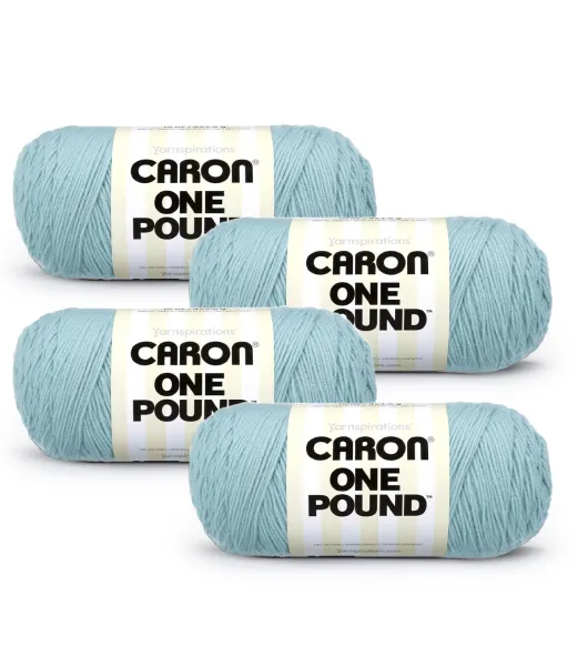 Caron One Pound Solids Yarn - (4) Medium Worsted Gauge 100% Acrylic - 6 oz - Off White - for Crochet Knitting & Crafting