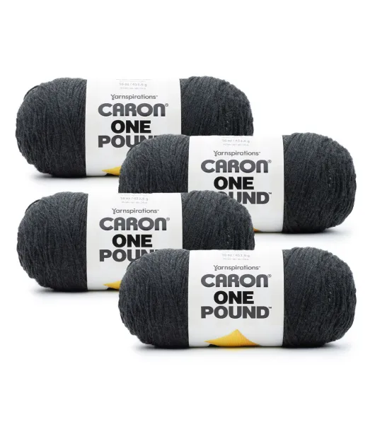 Caron One Pound Yarn - Medium Grey Mix