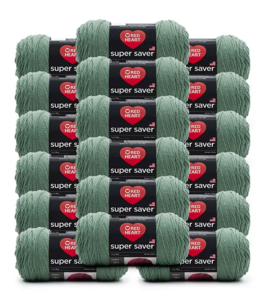 Red Heart Super Saver Yarn-Green Tones