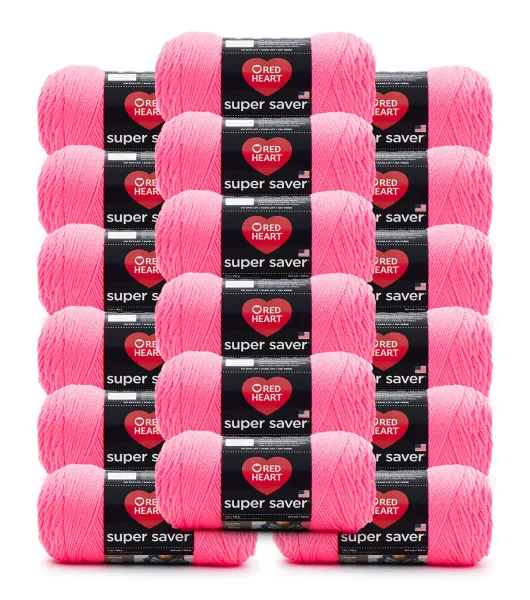 Red Heart Super Saver Yarn - Pretty 'n Pink