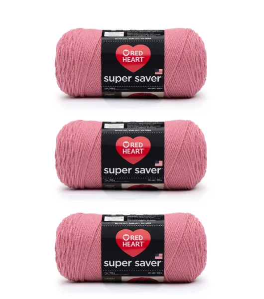 Red Heart® Super Saver® #4 Medium Acrylic Yarn, Perfect Pink 7oz