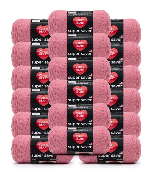 Red Heart® Super Saver® #4 Medium Acrylic Yarn, Perfect Pink 7oz