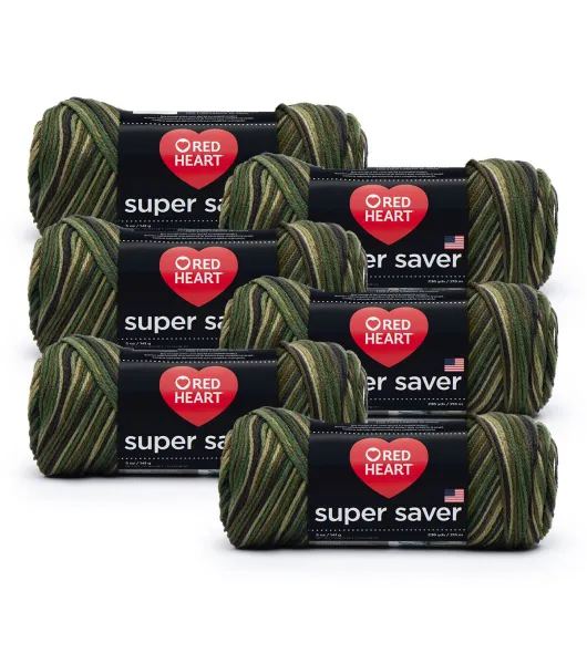 Red Heart Super Saver Yarn-Green Tones