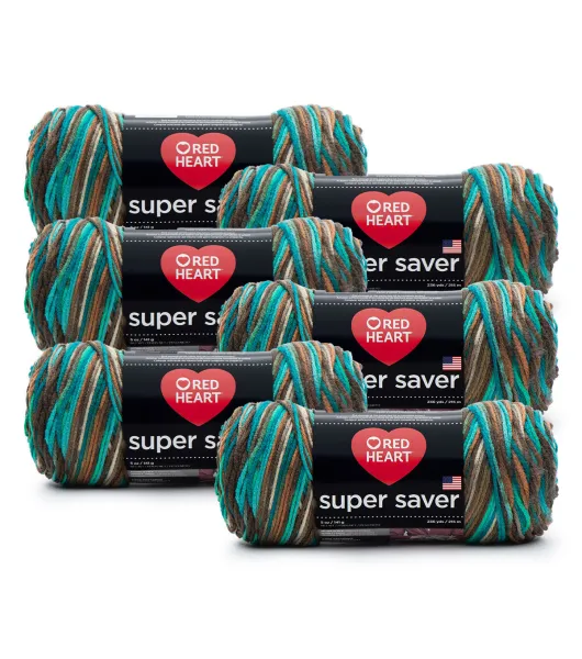 Red Heart With Love - Yarn, sage. Colour: multi-color