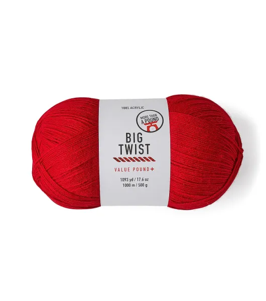 Medium Weight Acrylic Value Pound Plus Yarn by Big Twist by Big Twist