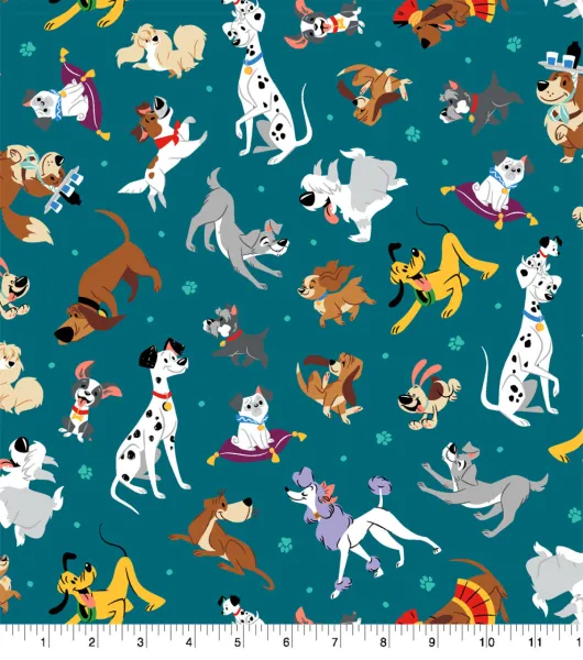 Disney Dogs Character Cotton Fabric by Disney