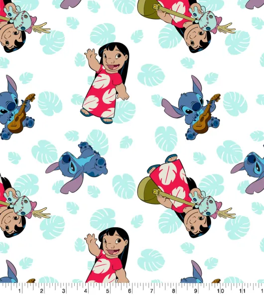 Lilo & Stitch Friends Cotton Fabric by Disney