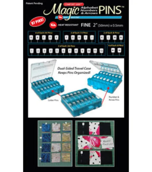 Taylor Seville Fine Magic Pins - Patchwork 50/PKG