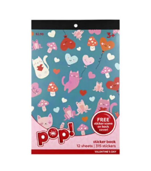 12 Sheet Valentine's Day Characters Stickerbook by POP! by POP