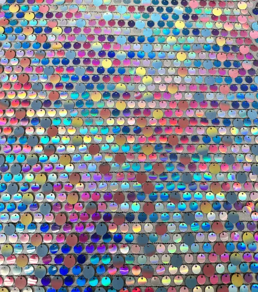 Glitterbug Sequin Fabric Rainbow Stripe