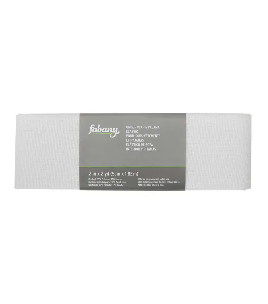 1 1/4'' Lightweight Underwear Elastic-White