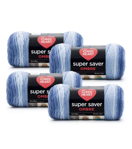 Red Heart Sea Coral Super Saver Ombre Yarn