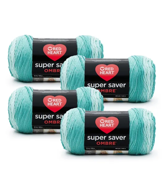 Red Heart Purple Super Saver Ombre Yarn (4 - Medium), Free