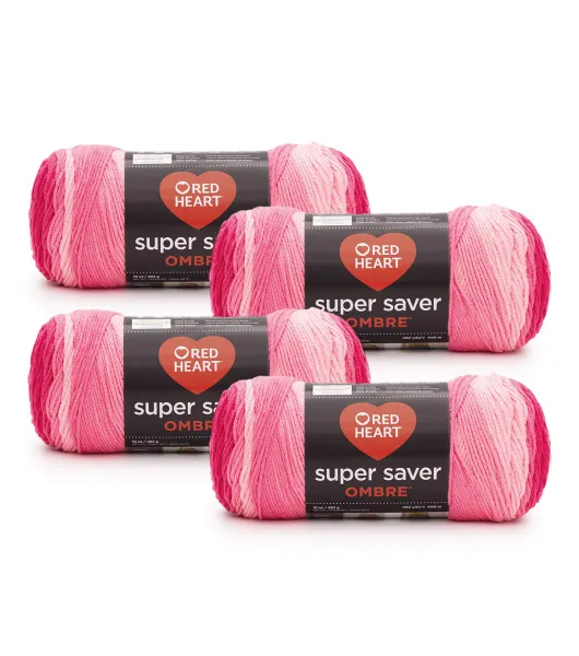 Red Heart Super Saver Ombre Yarn 4 Pack by Red Heart