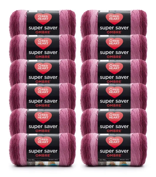 Red Heart Super Saver Ombre Yarn 12 Pack by Red Heart | Joann x Ribblr