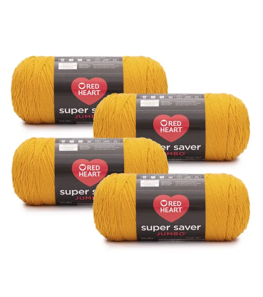 Multipack of 4 - Red Heart Super Saver Jumbo Yarn-Soft White