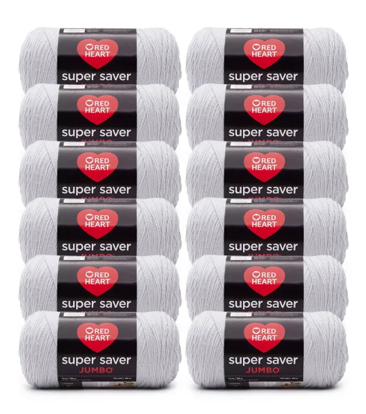 Red Heart Super Saver Jumbo Yarn 12 Pack by Red Heart
