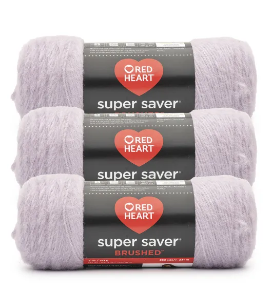 Red Heart Super Saver Brushed Yarn, Soft Mink