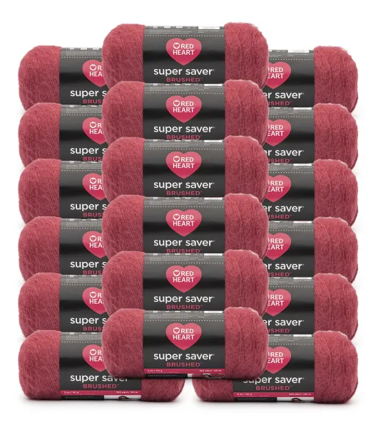 Red Heart 18pk Worsted Acrylic Super Saver Brushed Yarn by Red Heart