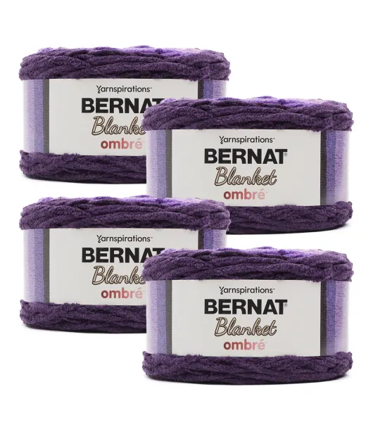 Bernat 4pk Super Bulky Polyester Ombre Blanket Yarn by Bernat