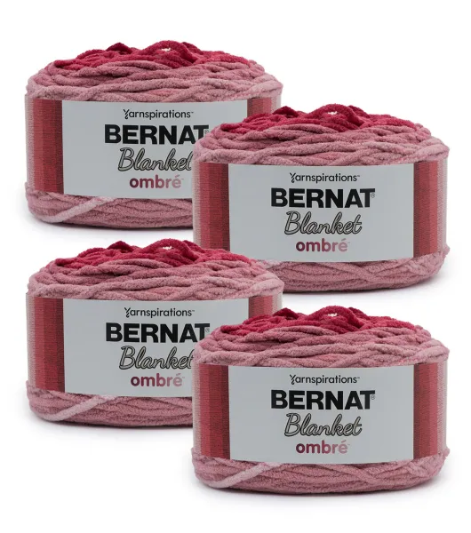 Bernat 4pk Super Bulky Polyester Ombre Blanket Yarn by Bernat