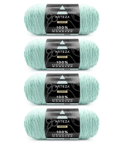 Arteza Premium Worsted Acrylic Yarn 4 Bundle by Arteza