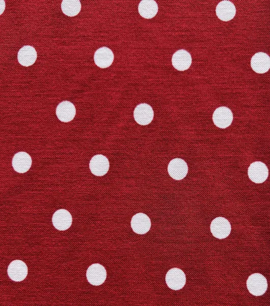 Polka Dots on Red Ponte Fabric by Joann