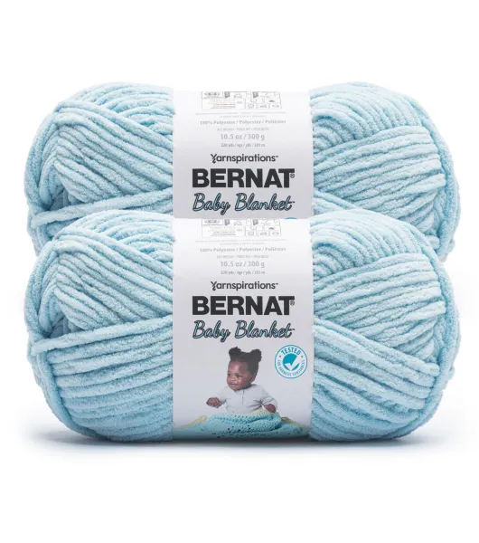 Bernat 2pk Super Bulky Polyester Blanket Baby Yarn by Bernat