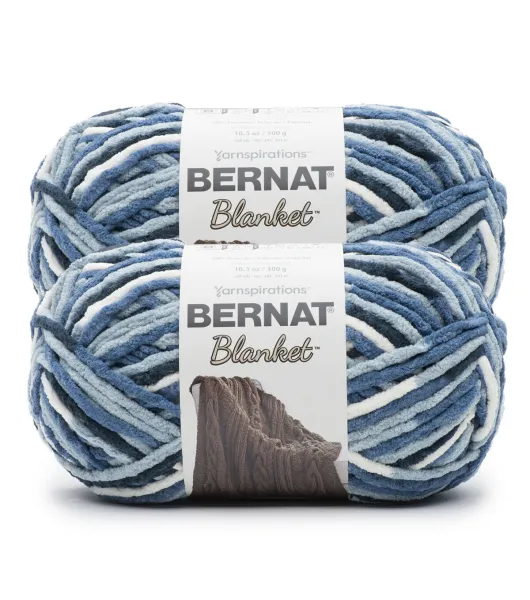 Bernat Blanket Big Ball Yarn - Country Blue Multipack of 4