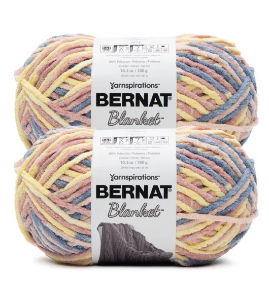 Bernat Blanket Smoky Green Yarn - 2 Pack of 300g/10.5oz