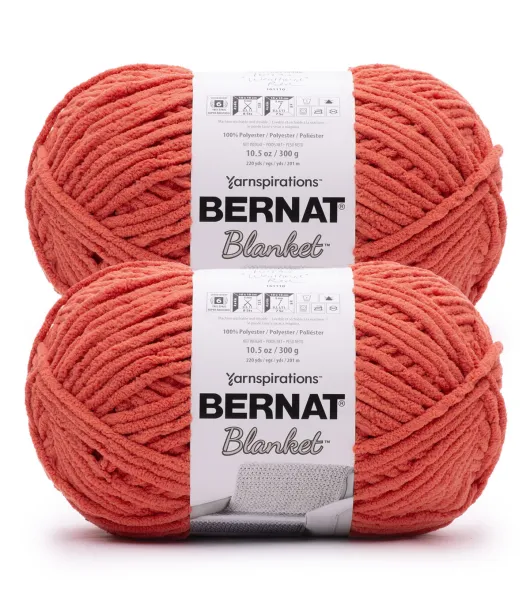 Bernat Blanket Inkwell Yarn - 2 Pack of 300g/10.5oz - Polyester - 6 Super  Bulky - 220 Yards - Knitting/Crochet 