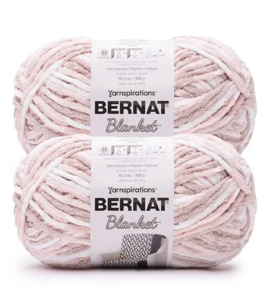 Bernat Blanket Pale Gray Yarn - 2 Pack of 300g/10.5oz - Polyester - 6 Super  Bulky - 220 Yards - Knitting/Crochet