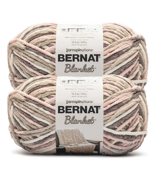 Bernat Blanket Dark Gray Yarn - 2 Pack of 300g/10.5oz - Polyester - 6 Super  Bulky - 220 Yards - Knitting/Crochet