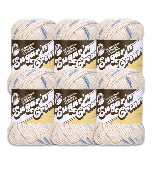 Lily Sugar'n Cream Yarn - Solids Super Size-Blue Jeans