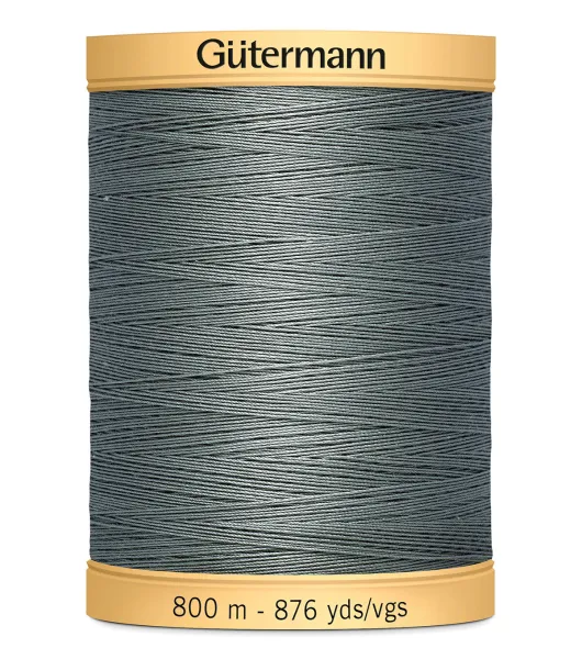 Gutermann Natural Cotton Thread Solids 876yd Stormy Grey