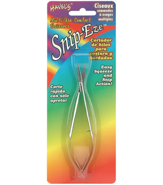 Snip Eze Easy Squeeze Spring Scissors 4-3/4 Sewing Embroidery Quilting