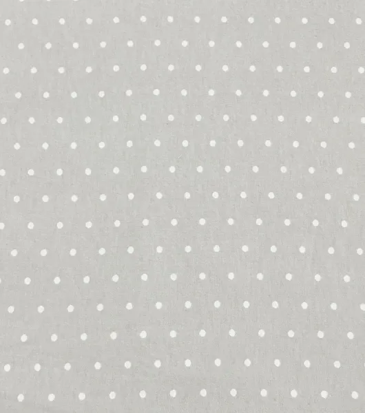 White Dots on Gray Nursery Flannel Fabric