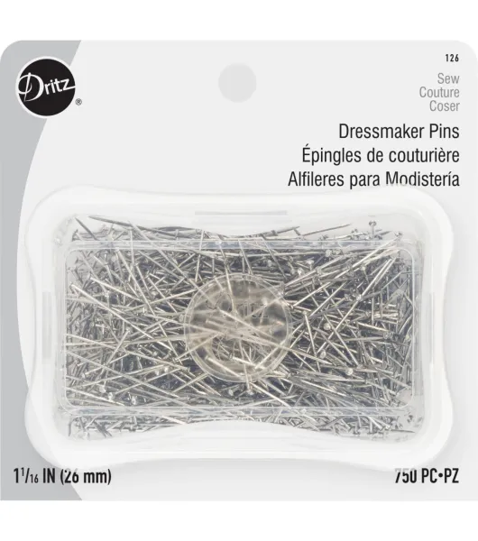 Dritz 1-1/4 Dressmaker Pins, Nickel, 350 pc