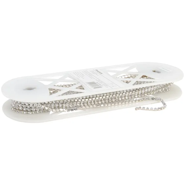 White Pearl/Silver Beaded Trim – Crystal Couture