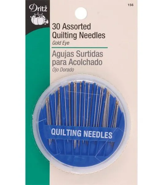  Dritz 156 Hand Needle Compact for Quilting, Assorted Sizes  (30-Count) : Arts, Crafts & Sewing