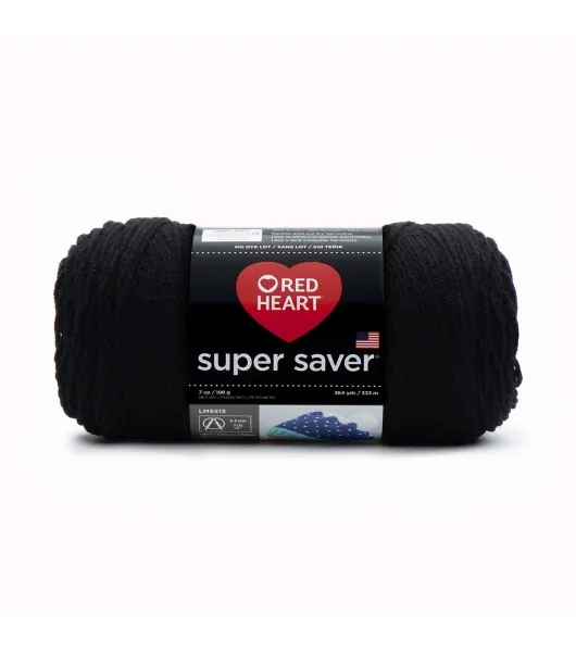 Red Heart Comfort Yarn-Black Fleck 