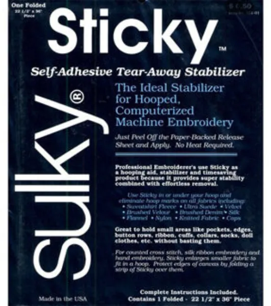 Sulky Sticky Fabri-Solvy Stabilizer 12/Pkg 8.5X11