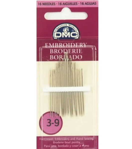 Embroidery Needles, Size 3/9