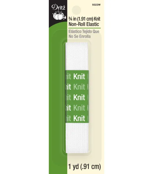 Dritz 3/4” Knit Non-Roll Elastic, White, 1 yd by Dritz | Joann x Ribblr